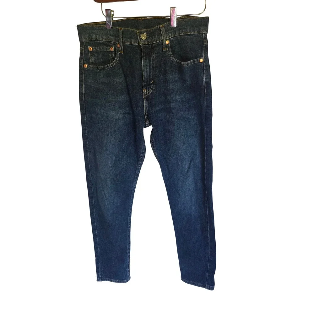 Levis 512 Slim Taper Dark Wash Blue Denim Jeans Mens‎ 30x30